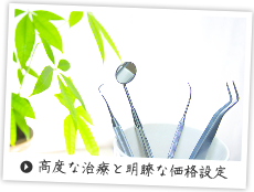 高度の治療と明瞭な価格設定